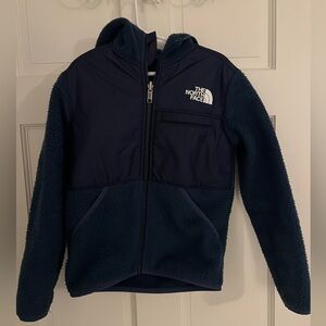 Navy North Face Hooded Fleece